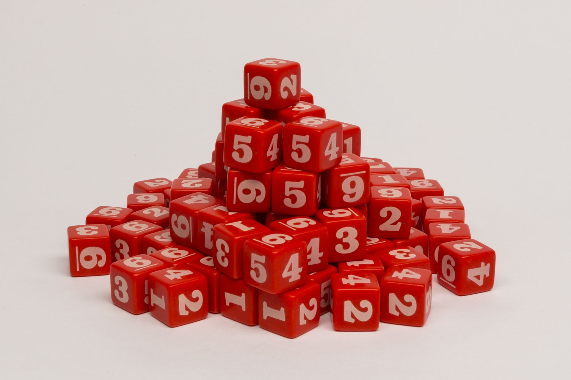 100 Number dice red
