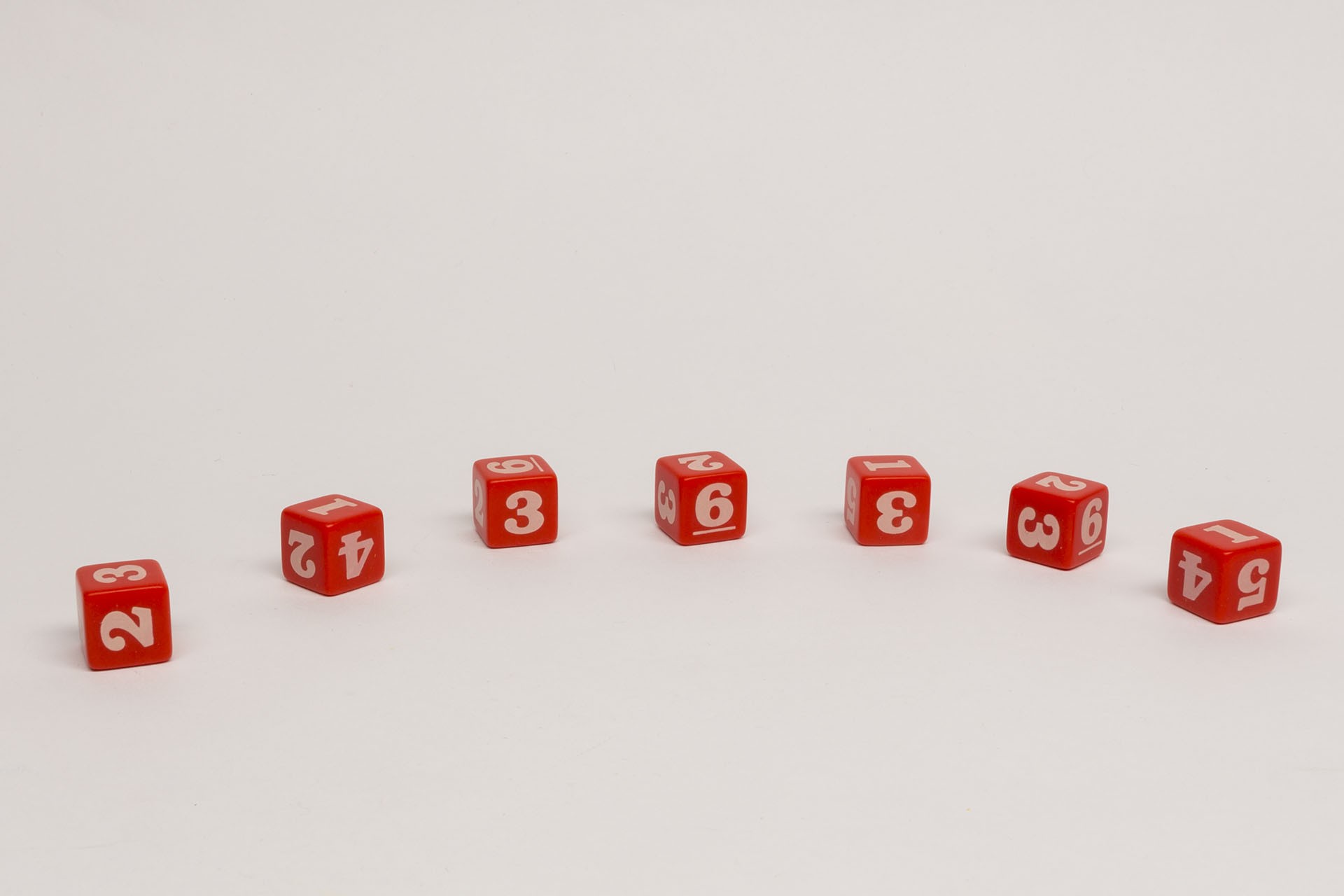 Number dice red