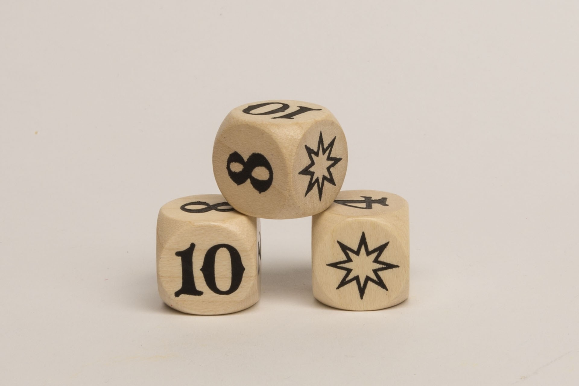 Number dice 2/4/6/8/10/star