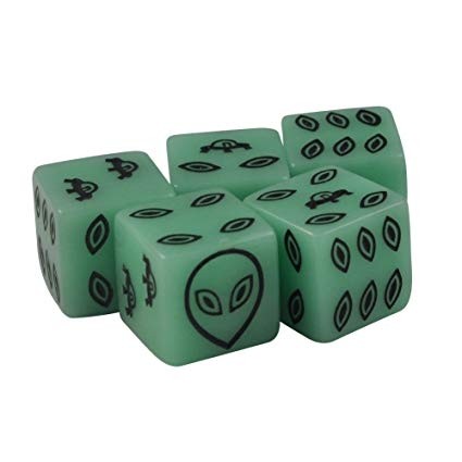 Glowing dice Aliens