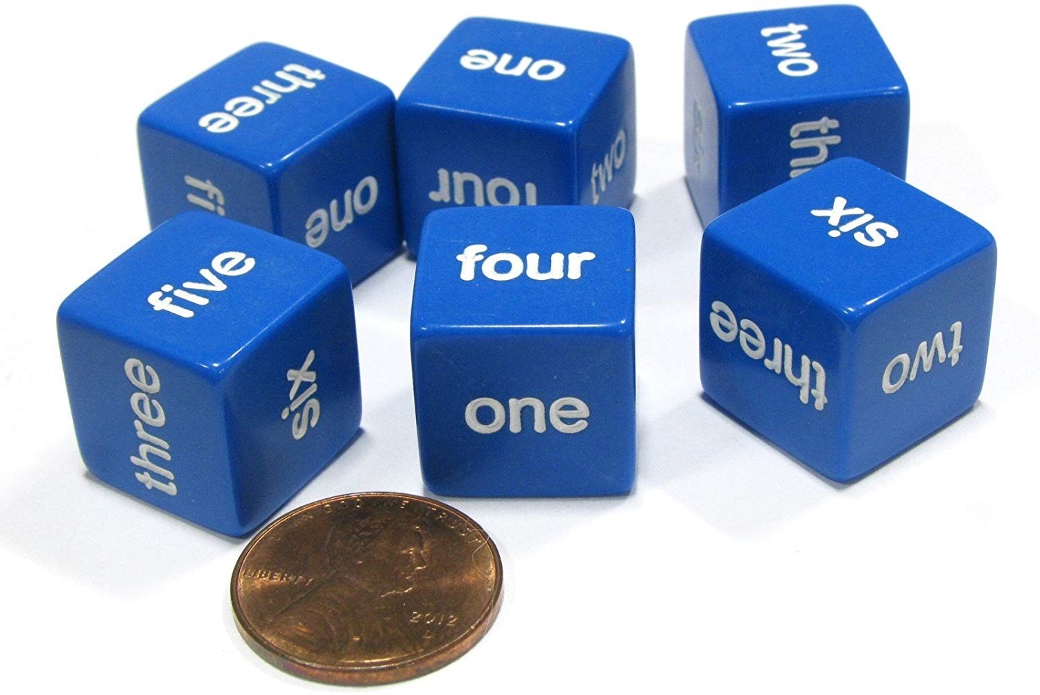 6-sided dice words english