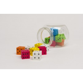Bonbon glass - with foam dice