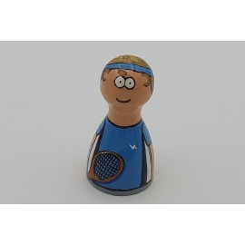 Handpainted pawns - tennis player
