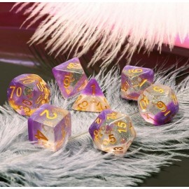 Dice set Violet Sunset 