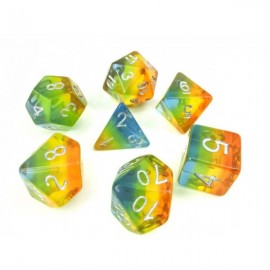 Yellow Aurora dice set
