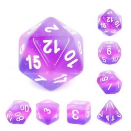 Set Purple transparent layer dice