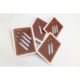 Set playing cards with swords