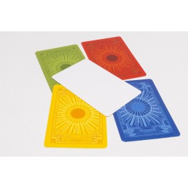 Set blank playing cards with colored back