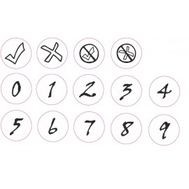 Sticker 14mm "Numbers"