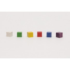 Wooden cube 8 mm - dark yellow