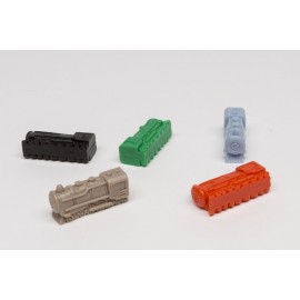 Set of trains in 5 colors