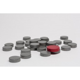 Wooden discs silver