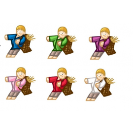 Aufkleber für Meeples - speziell für Agricola