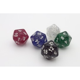 20-sided dice glitter