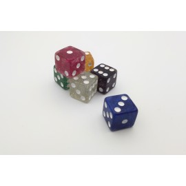 6-sided dice glitter