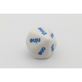 10 sided englich word numbers dice 1 to 10