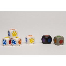 Set color dice with paws