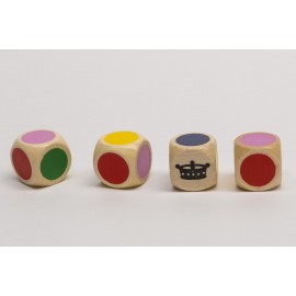 Color dice with crown