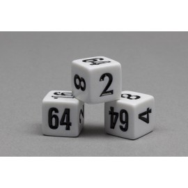 dice 2-4-8-16-32-64 for Backgammon