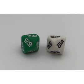 Fraction dice plastic 10-sided