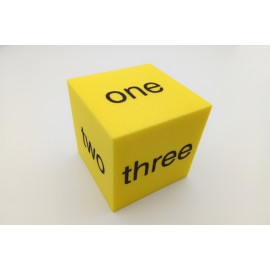 Foam dice word numbers
