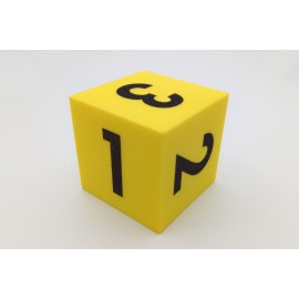 Foam dice numbers