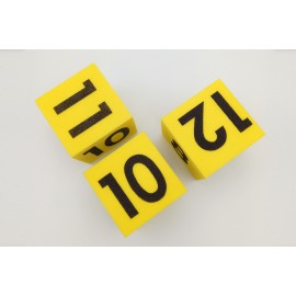 Foam dice numbers 6-12