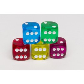 6-sided dice transparent