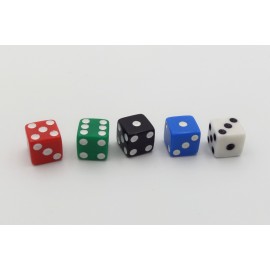 plastic dice squared 8 mm