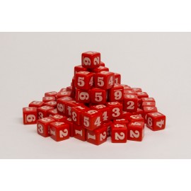100 Number dice red
