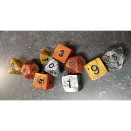 Dice gold-silver-bronze