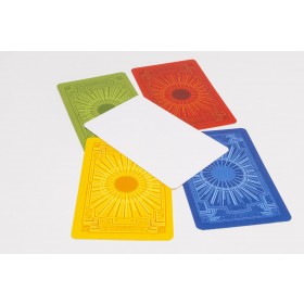 Set blank playing cards with colored back
