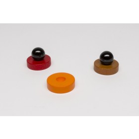 Discs 27x8 mm with crater-shaped pit