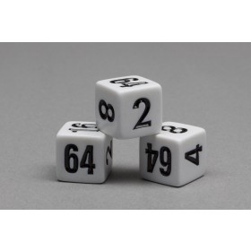 dice 2-4-8-16-32-64 for Backgammon